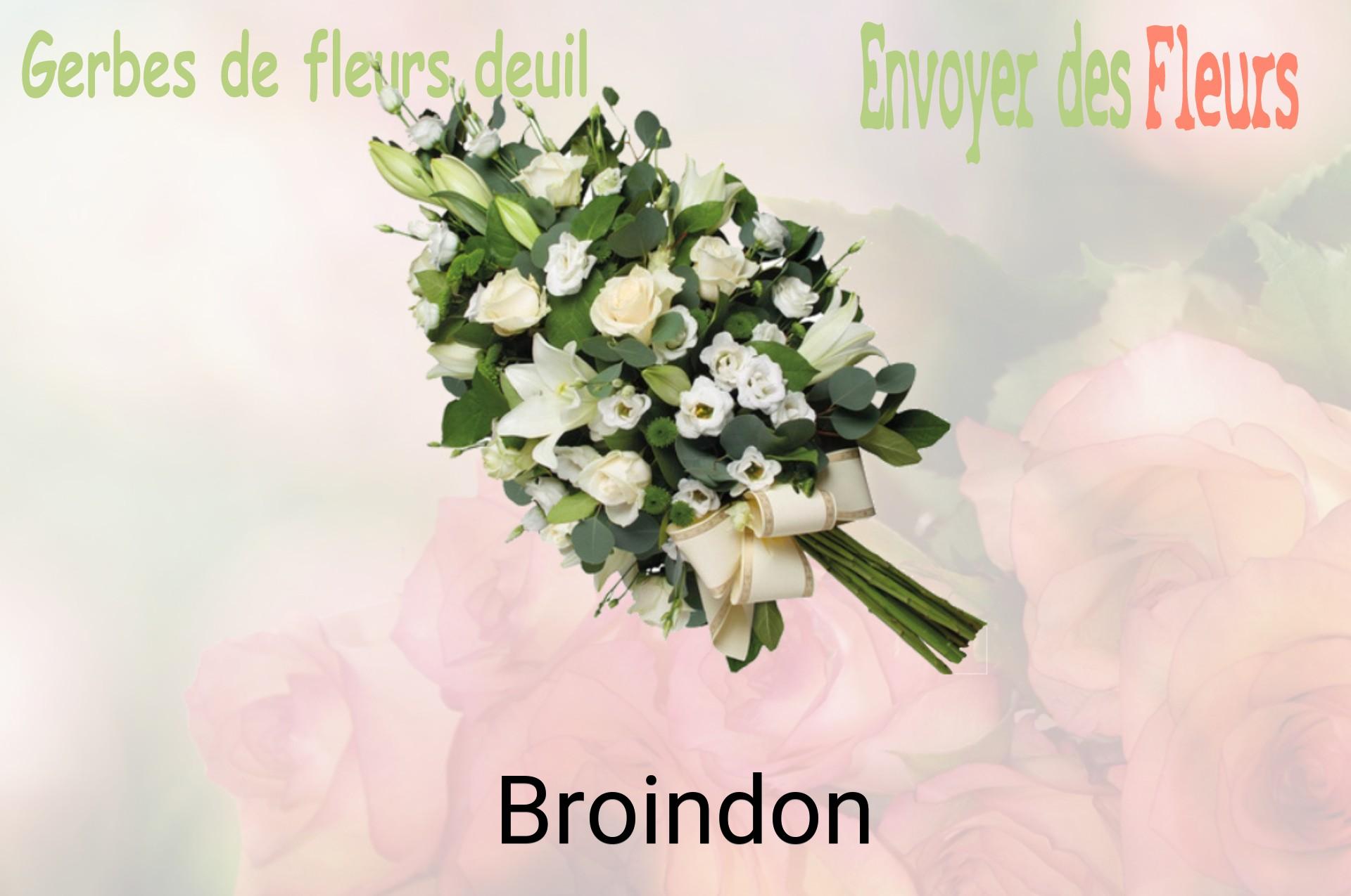 Gerbe de fleurs de deuil livrée à Broindon